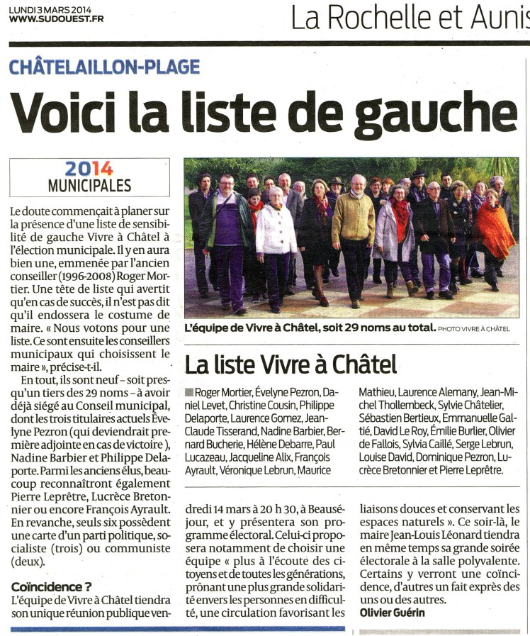 Voici la liste de gauche